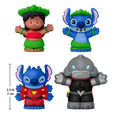 Lilo & Stich Pack de 4 Minifiguras Fisher-Price Little People Collector 7 cm