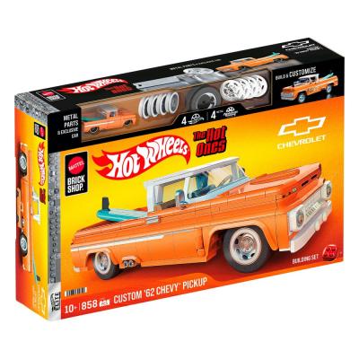Mattel Brick Shop Kit de Construcción Hot Wheels Elite Series 1/16 Custom '62 Chevy Pickup