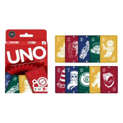 Mattel 80th Anniversary UNO Juego de Cartas Ruby Red