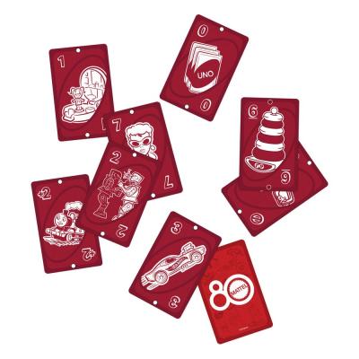 Mattel 80th Anniversary UNO Juego de Cartas Ruby Red