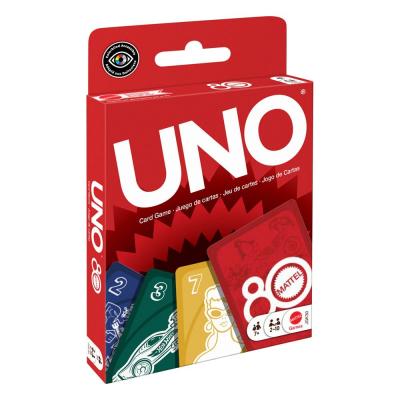 Mattel 80th Anniversary UNO Juego de Cartas Ruby Red
