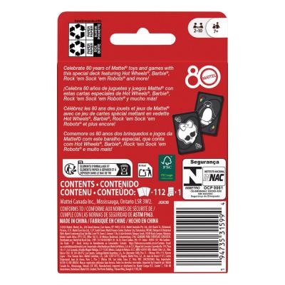 Mattel 80th Anniversary UNO Juego de Cartas Ruby Red