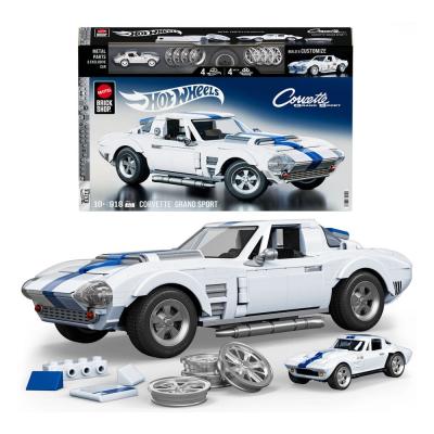 Mattel Brick Shop Kit de Construcción Hot Wheels Elite Series 1/16 Corvette Grand Sport