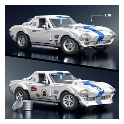Mattel Brick Shop Kit de Construcción Hot Wheels Elite Series 1/16 Corvette Grand Sport