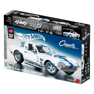 Mattel Brick Shop Kit de Construcción Hot Wheels Elite Series 1/16 Corvette Grand Sport
