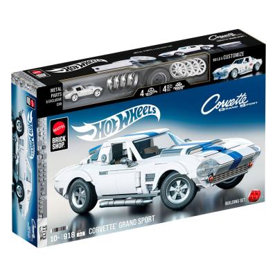 Mattel Brick Shop Kit de Construcción Hot Wheels Elite Series 1/16 Corvette Grand Sport