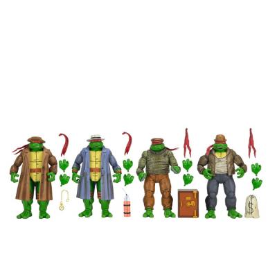 Las Tortugas Ninja Pack de 4 Figuras Gangster Turtles 18 cm