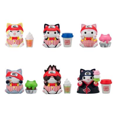 Naruto Shippuden Mega Cat Project Nyaruto! Minifiguras Mega Cat Diner 3 cm Surtido (6)