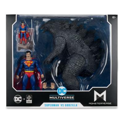 DC Justice League Monsterverse DC Multiverse Pack de 2 Figuras Superman Vs. Godzilla 30 cm