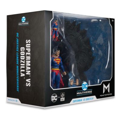 DC Justice League Monsterverse DC Multiverse Pack de 2 Figuras Superman Vs. Godzilla 30 cm