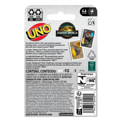 Jurassic World: El Renacer UNO Juego de Cartas