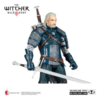 The Witcher Figura Geralt of Rivia (Viper Armor: Teal Dye) 18 cm