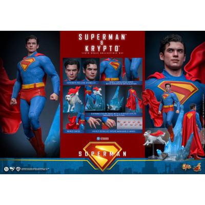 Superman (2025) Figura Movie Masterpiece 1/6 Superman & Krypto 33 cm