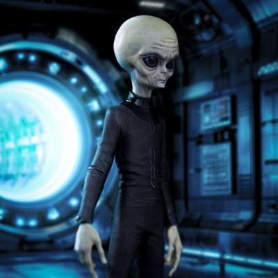 I want to Believe Estatua 1/10 Art Scale Alien Grey 21 cm