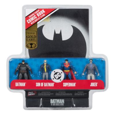 DC Direct Page Punchers Pack de 4 Figuras Batman & Son of Batman & Superman & Joker 7 cm