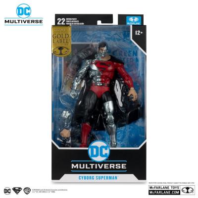 Revenge of the Green Lanterns DC Multiverse Figura Cyborg Superman (Gold Label) 18 cm