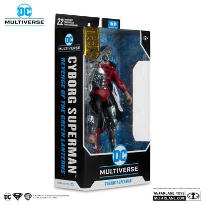 Revenge of the Green Lanterns DC Multiverse Figura Cyborg Superman (Gold Label) 18 cm