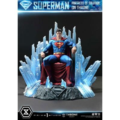 DC Comics Estatua 1/4 Throne Legacy Collection Superman Fortress of Solitude on Throne (Design by Gabriele Dell'Otto) 52 cm