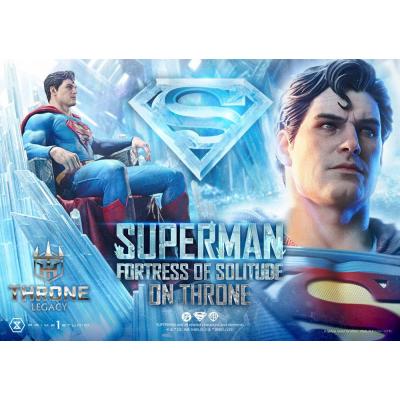 DC Comics Estatua 1/4 Throne Legacy Collection Superman Fortress of Solitude on Throne (Design by Gabriele Dell'Otto) 52 cm