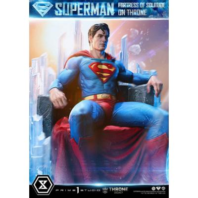 DC Comics Estatua 1/4 Throne Legacy Collection Superman Fortress of Solitude on Throne (Design by Gabriele Dell'Otto) 52 cm