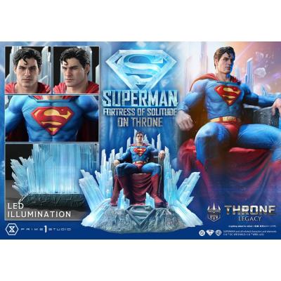 DC Comics Estatua 1/4 Throne Legacy Collection Superman Fortress of Solitude on Throne (Design by Gabriele Dell'Otto) 52 cm