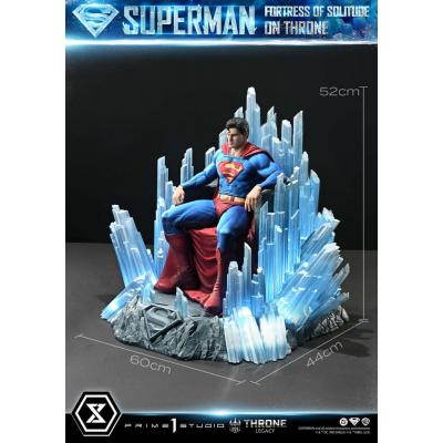 DC Comics Estatua 1/4 Throne Legacy Collection Superman Fortress of Solitude on Throne (Design by Gabriele Dell'Otto) 52 cm
