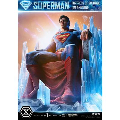 DC Comics Estatua 1/4 Throne Legacy Collection Superman Fortress of Solitude on Throne (Design by Gabriele Dell'Otto) 52 cm