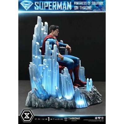 DC Comics Estatua 1/4 Throne Legacy Collection Superman Fortress of Solitude on Throne (Design by Gabriele Dell'Otto) 52 cm