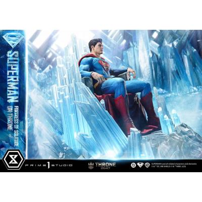 DC Comics Estatua 1/4 Throne Legacy Collection Superman Fortress of Solitude on Throne (Design by Gabriele Dell'Otto) 52 cm
