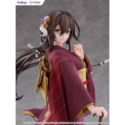 Azur Lane F:Nex Estatua PVC 1/4 Mikasa blue flower komachi Ver. Japanese Doll 43 cm