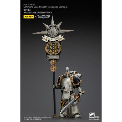 Warhammer The Horus Heresy Figura 1/18 lron Warriors Command Squad Chosen with Legion Standard 12 cm