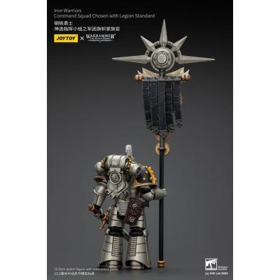 Warhammer The Horus Heresy Figura 1/18 lron Warriors Command Squad Chosen with Legion Standard 12 cm