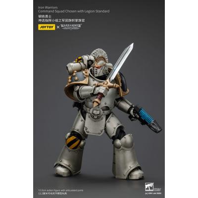 Warhammer The Horus Heresy Figura 1/18 lron Warriors Command Squad Chosen with Legion Standard 12 cm