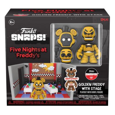Five Nights at Freddy's Playset con Figura Snap Stage w/Freddy (GD) 9 cm