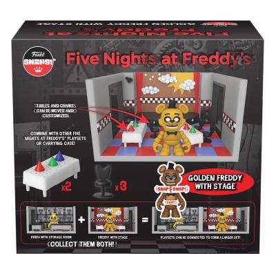 Five Nights at Freddy's Playset con Figura Snap Stage w/Freddy (GD) 9 cm