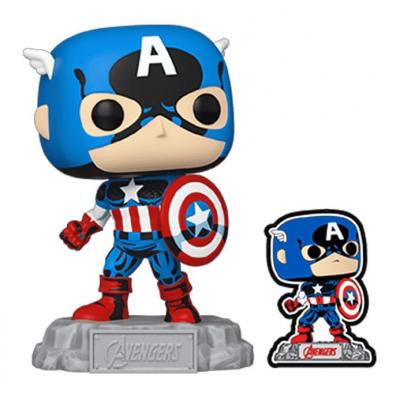 Avengers: Beyond Earth's Mightiest POP! Vinyl Figura Captain America with Pin 9 cm