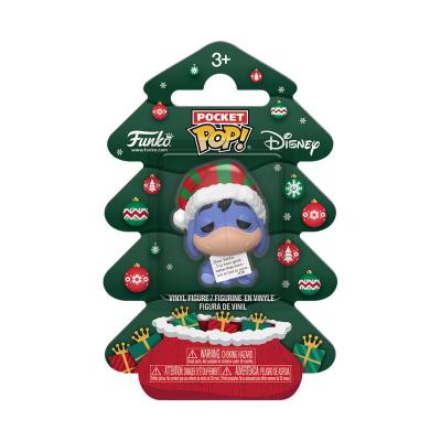 Winnie the Pooh Holiday 2025 Llaveros Pocket POP! Vinyl Eeyore Tree Holiday Box 4 cm