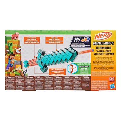 Minecraft NERF Espada de diamante Lanzadardos
