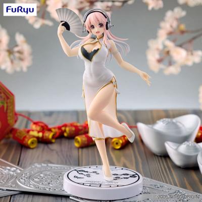Super Sonico Estatua PVC Trio-Try-iT White China Dress Ver. 21 cm