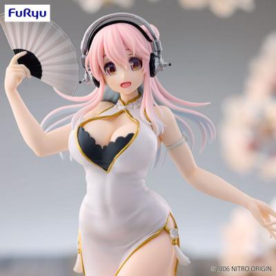 Super Sonico Estatua PVC Trio-Try-iT White China Dress Ver. 21 cm
