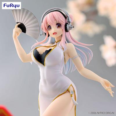 Super Sonico Estatua PVC Trio-Try-iT White China Dress Ver. 21 cm