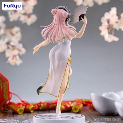Super Sonico Estatua PVC Trio-Try-iT White China Dress Ver. 21 cm