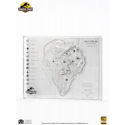 Jurassic Park Mapa topográfico Isla Nublar