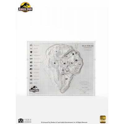 Jurassic Park Mapa topográfico Isla Nublar