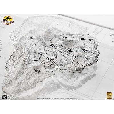 Jurassic Park Mapa topográfico Isla Nublar