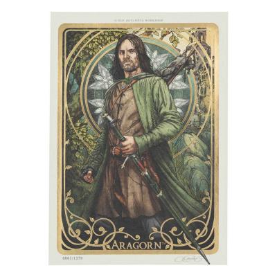 El Señor de los Anillos Litografia Aragorn Art Card 14 x 21 cm Limited Edition