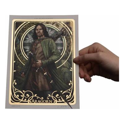 El Señor de los Anillos Litografia Aragorn Art Card 14 x 21 cm Limited Edition