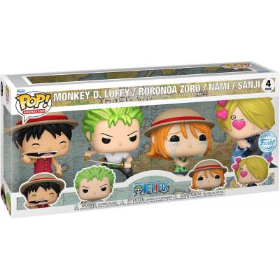 One Piece Pack de 4 Figuras POP! Animation Vinyl Refresh 4PK(EMEA) 9 cm