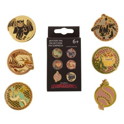 How to train your Dragon by Loungefly Chapas esmaltadas Blind Box Toothless Various Poses Expositor (12)