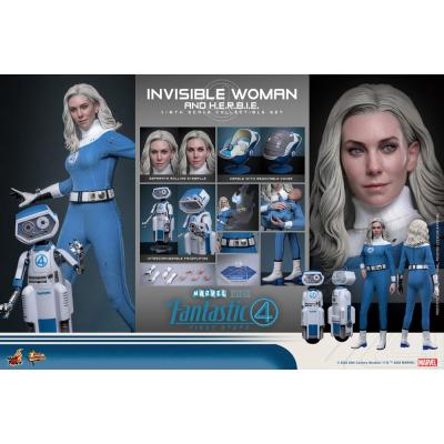 Los Cuatro Fantásticos: primeros pasos Pack de 2 Figuras Movie Masterpiece 1/6 Invisible Woman & H.E.R.B.I.E. 28 cm